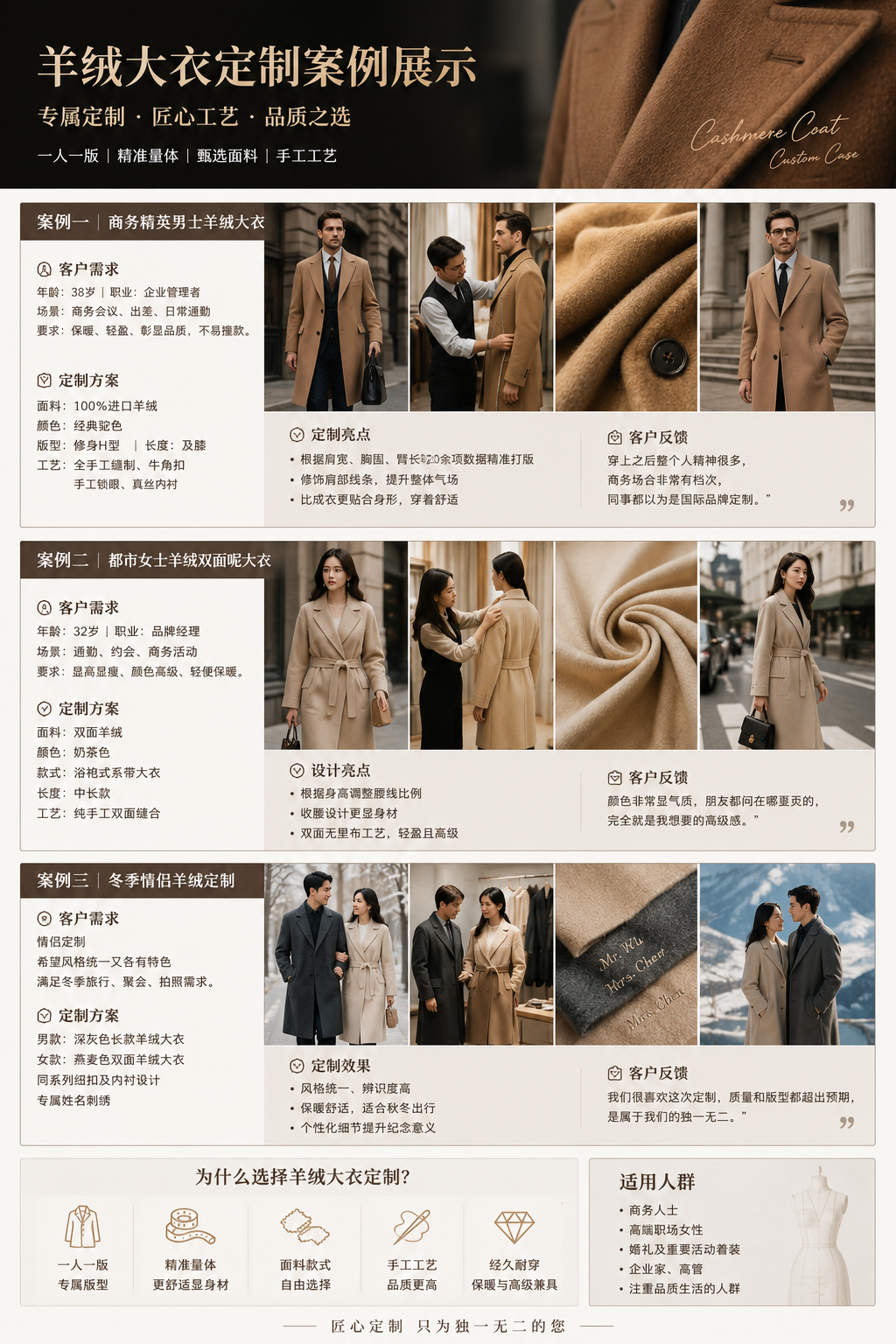 羊绒大衣定制案例展示（高端定制门店版）
