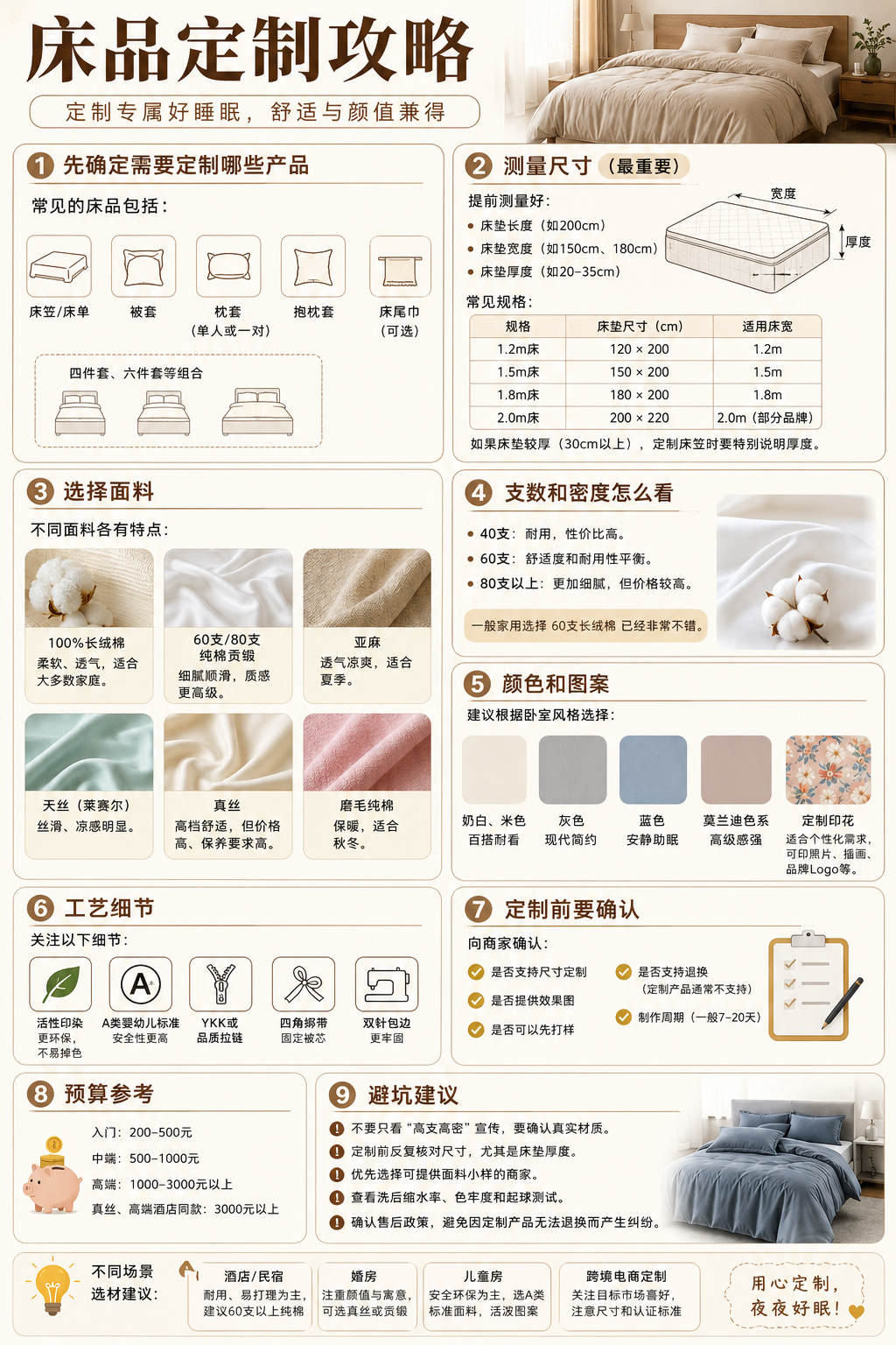安心睡，床品定制攻略